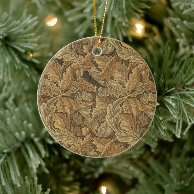 Acanthus Leaves by William Morris, Antique Textile Ceramic Tree Decoration (Tree)