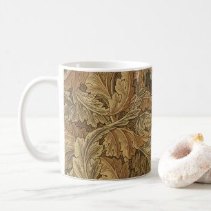 Acanthus Leaves by William Morris, Antique Textile Coffee Mug