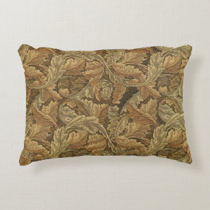 Acanthus Leaves by William Morris, Antique Textile Decorative Cushion