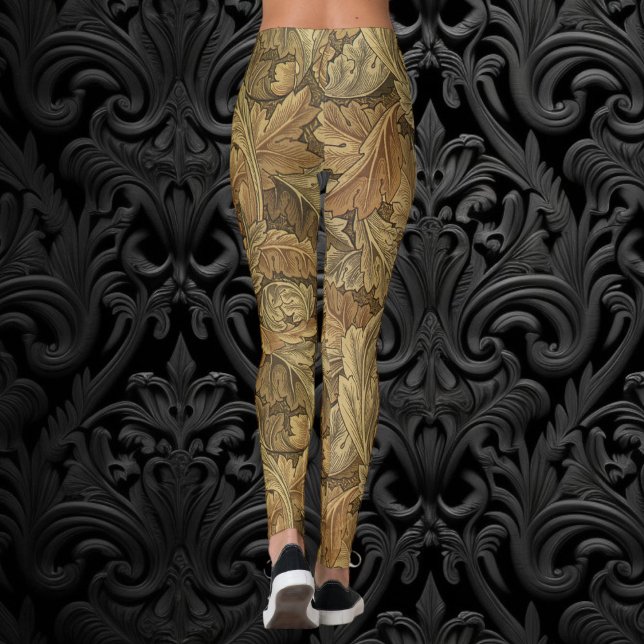 Acanthus Leaves by William Morris, Antique Textile Leggings (Acanthus Leaves by William Morris, Antique Textile Leggings)