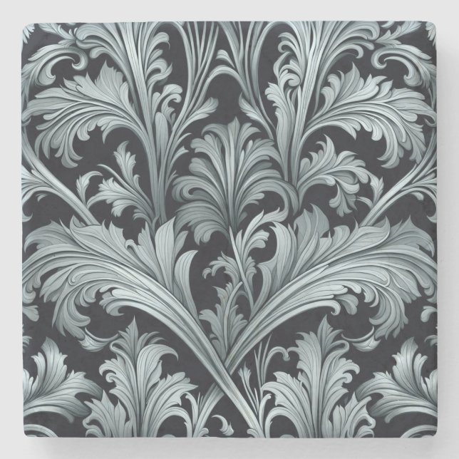 Acanthus Leaves Stone Coaster (Front)