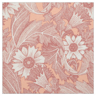 acanthus pomegranate peach fabric
