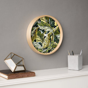 Acanthus, popular William Morris pattern Clock