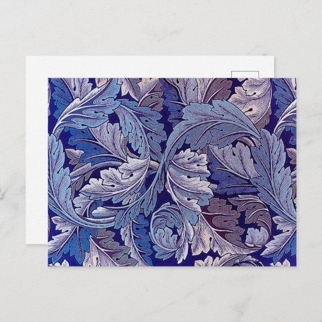 Acanthus Purple, William Morris Postcard (Front/Back)