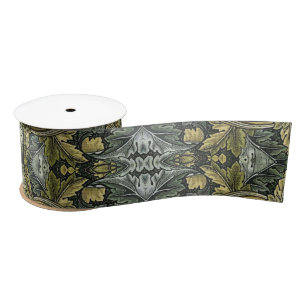 Acanthus Vintage Floral Pattern by William Morris Satin Ribbon