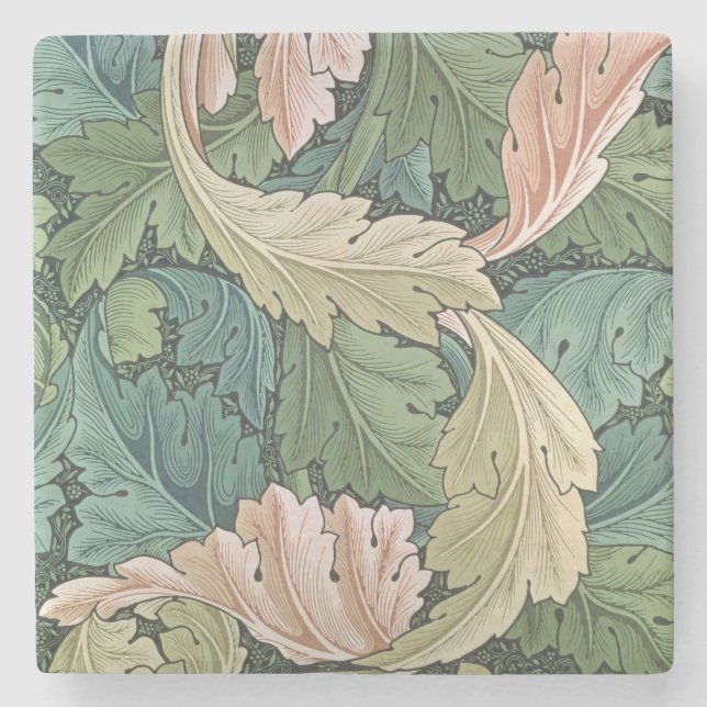 'Acanthus' wallpaper design, 1875 Stone Coaster (Front)