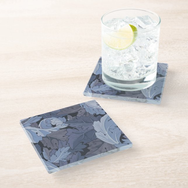 Acanthus, William Morris Glass Coaster (Angled)