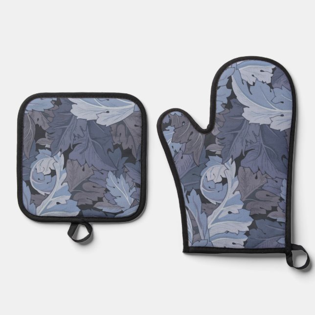 Acanthus, William Morris Oven Mitt & Pot Holder Set (Front)