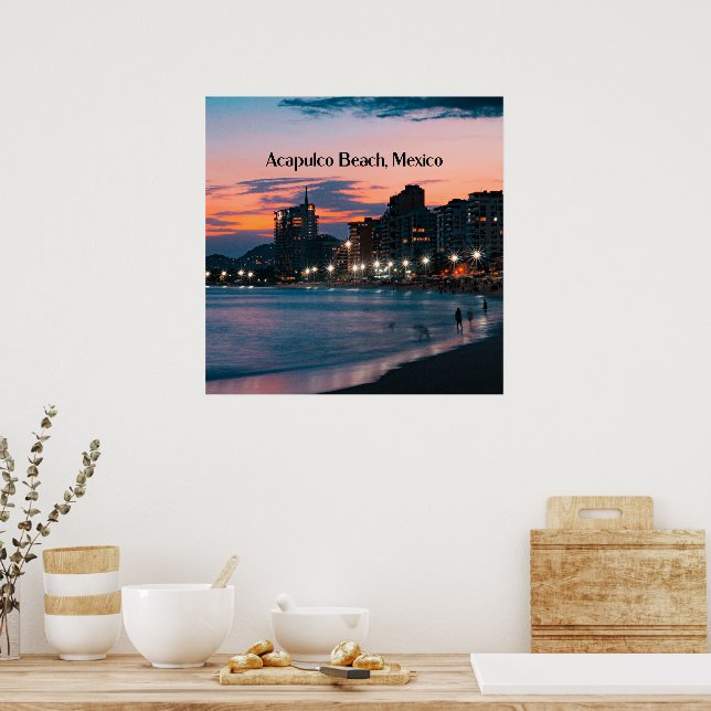 Acapulco Beach, Mexico Poster (Kitchen)