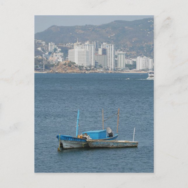 Acapulco boats 2 postcard (Front)