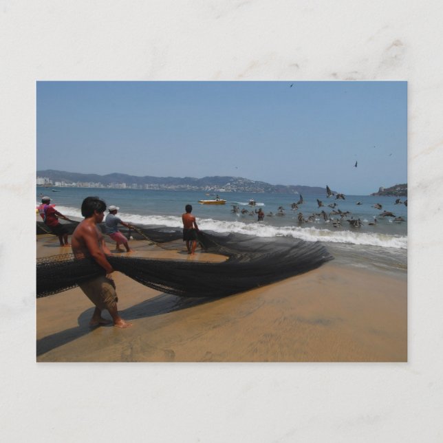 Acapulco fishermen postcard (Front)