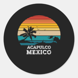 ACAPULCO MEXICO CLASSIC ROUND STICKER