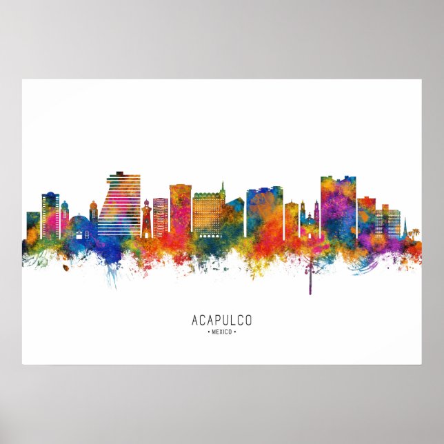 Acapulco Mexico Skyline Poster (Front)