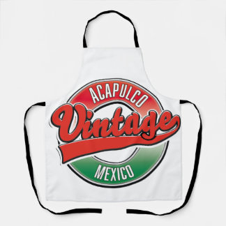 Acapulco Mexico vintage logo Apron