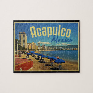 Acapulco Mexico Vintage Travel Jigsaw Puzzle