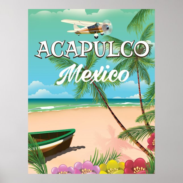 Acapulco Mexico Vintage travel poster (Front)