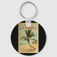 Acapulco Palm Tree Vintage Travel
