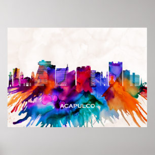 Acapulco Skyline Poster
