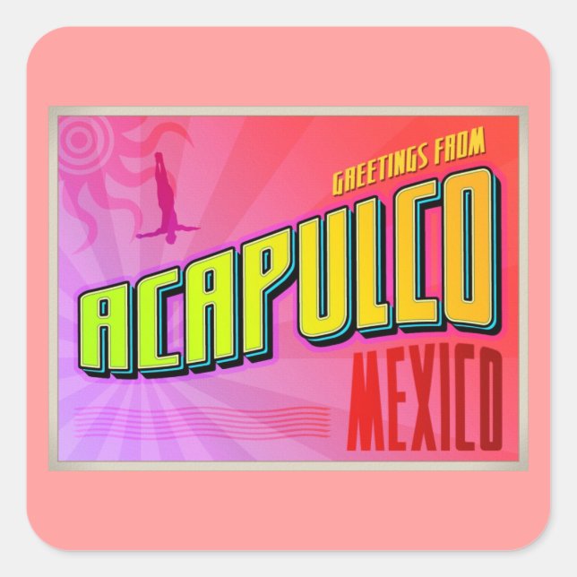 ACAPULCO SQUARE STICKER (Front)