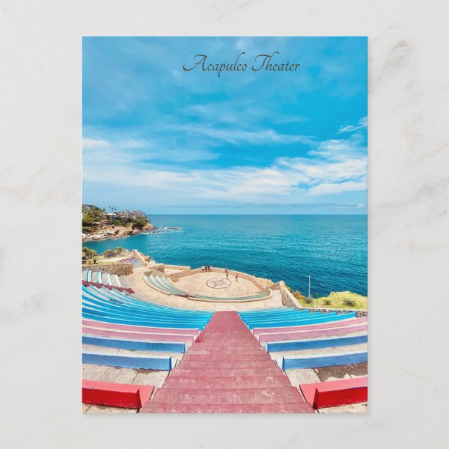 Acapulco Theatre Mexico Holiday Postcard (Front)
