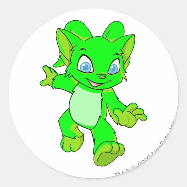 Acara Glowing Classic Round Sticker (Front)