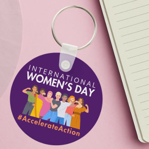 Accelerate Action International Women's Day 2025 Key Ring