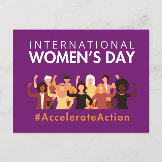 Accelerate Action International Women's Day 2025 Postcard (Front)