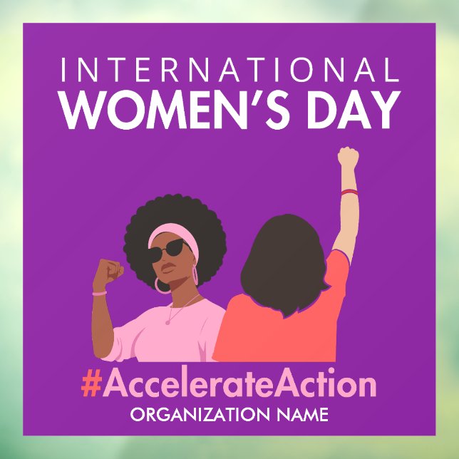 Accelerate Action International Women's Day 2025 Window Cling (Sheet 3)