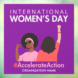 Accelerate Action International Women's Day Window Cling