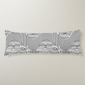 ACCENT BLACK AND WHITE DOMES BODY CUSHION