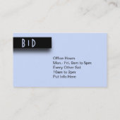 Accent Blue Business Card (Back)