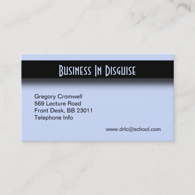 Accent Blue Business Card (Front)