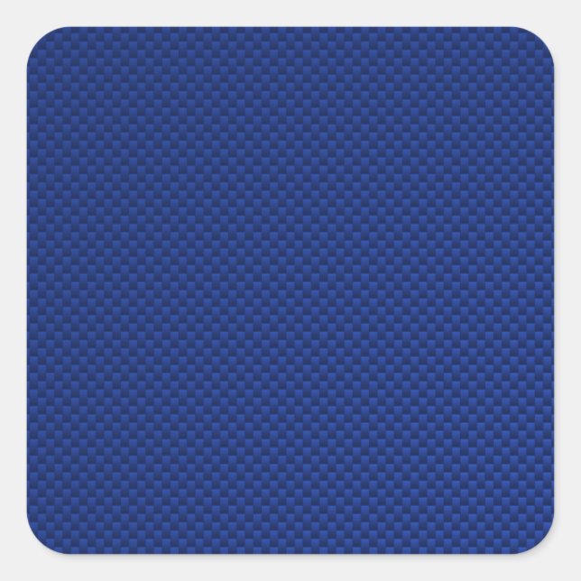 Accent Blue Carbon Fiber Like Print Background Square Sticker (Front)