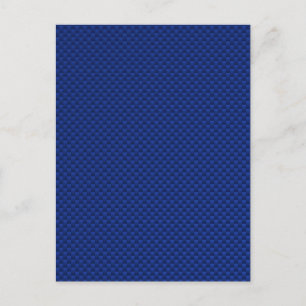 Accent Blue Carbon Fibre Like Print Background Postcard