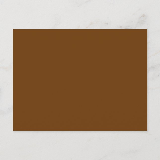 Accent Brown Background Colour You Can Customise Postcard (Front)