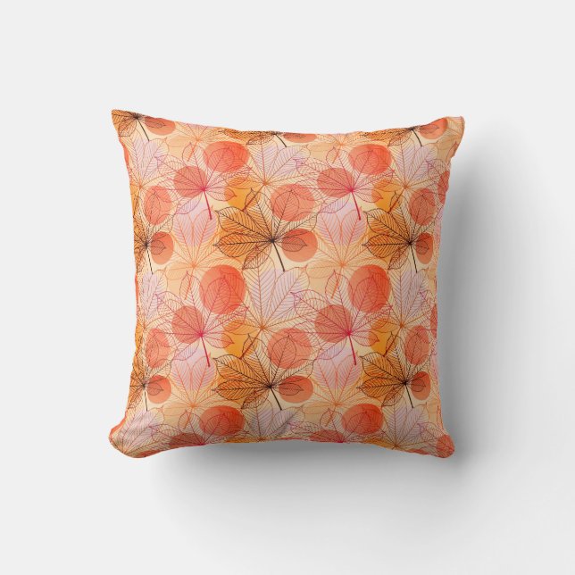 Accent Pillow-Autumn Leaves Cushion (Front)