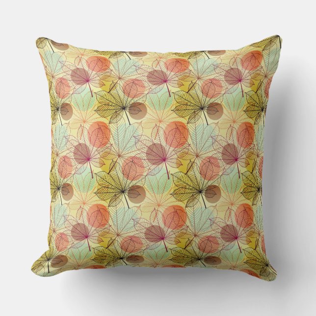 Accent Pillow-Autumn Leaves Cushion (Front)