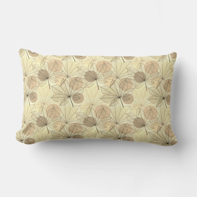 Accent Pillow-Autumn Leaves Lumbar Cushion (Front)