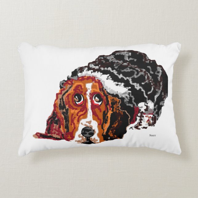 Accent Pillow : BASSET HOUND DOG (Front)