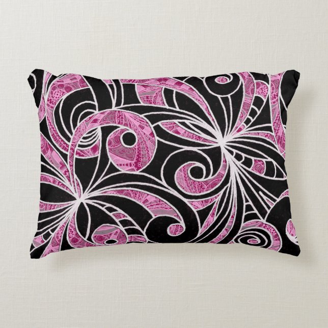 Accent Pillow Drawing Floral (Front)
