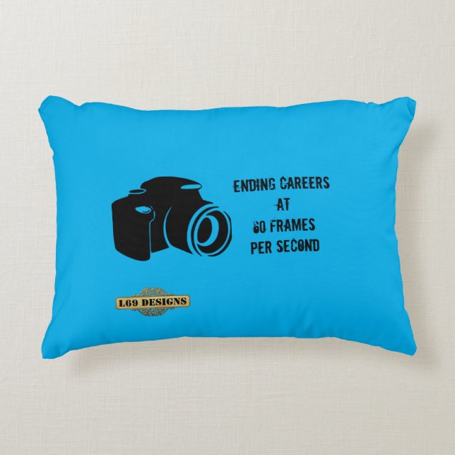 Accent pillow  "ending careers 60 frames per sec" (Front)