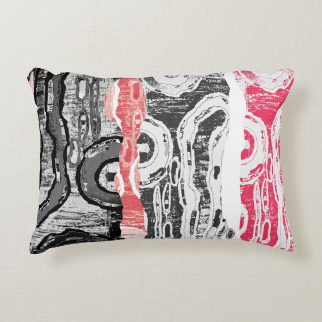 Accent Pillow – Friction Lands Abstract Design (Front)