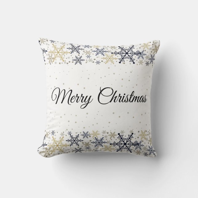 Accent Pillow-Holiday Snowflakes Cushion (Front)
