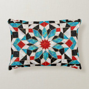 Accent Pillow, moroccan zellige Decorative Cushion