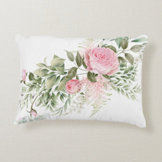 Accent Pillow Pink Roses