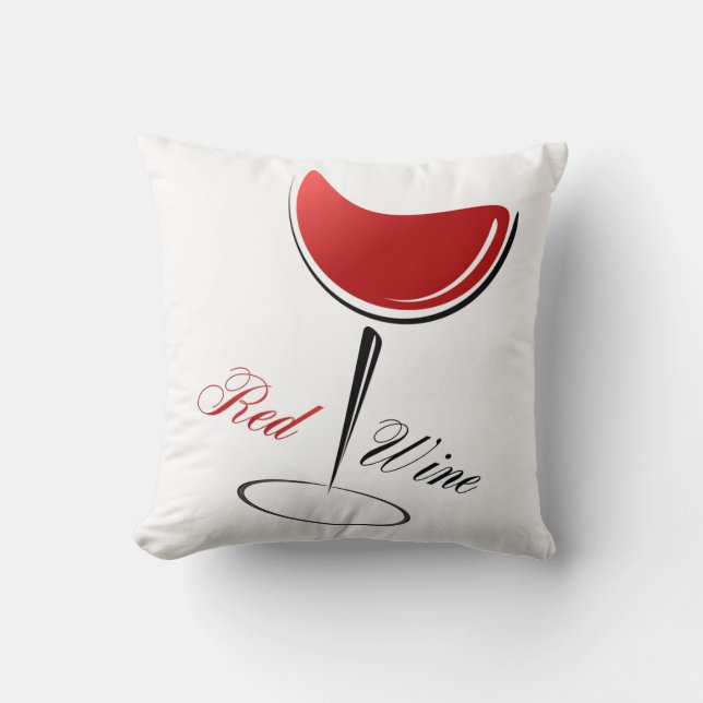 Accent Pillow-Red Wine Throw Pillow (Front)