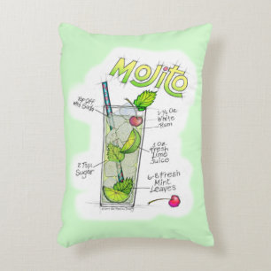 ACCENT PILLOWS - MOJITO RECIPE COCKTAIL ART