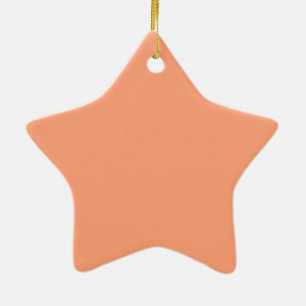 Accent Salmon Pink Colour Customisable Ceramic Tree Decoration