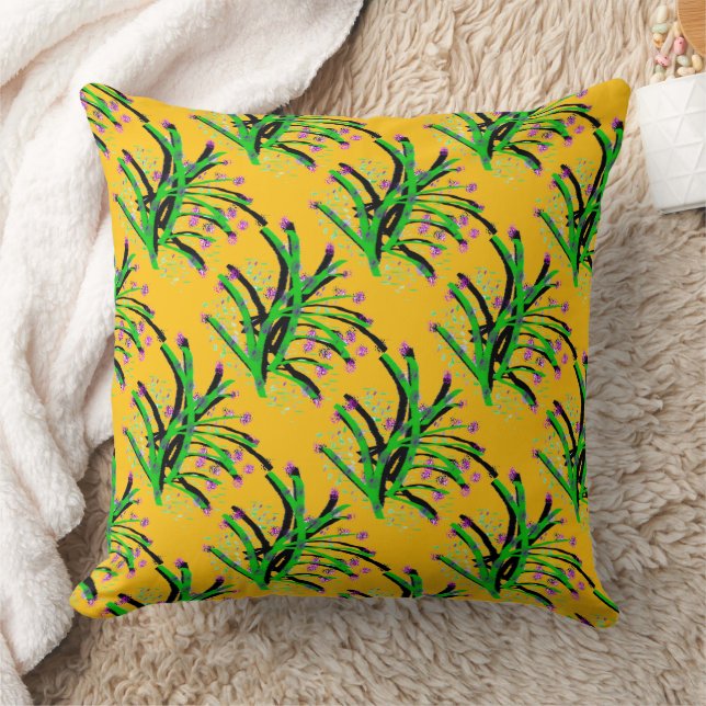 Accent Shrub Decorative Citrus Yellow   Cushion (Blanket)