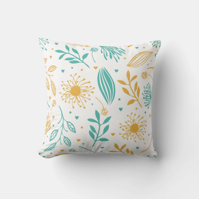 Accent Throw Pillow-Natures Floral Cushion (Front)